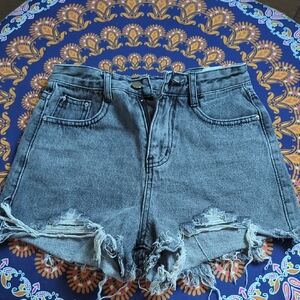 Stylish Gray Denim Women Shorts